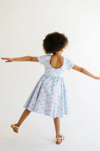 Classic Twirl in Blue Flags