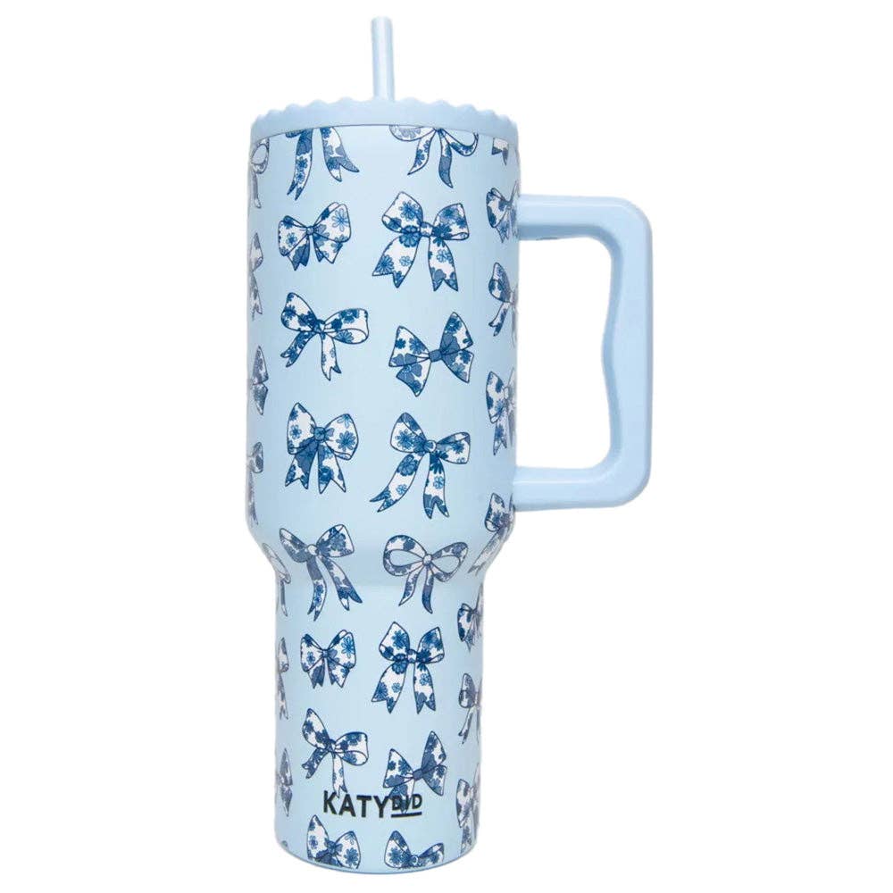 Toile Coquette Bows 38 Oz Tumbler College Grad Gift