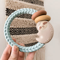 Ritzy Rattle™ Silicone Teether Rattles: Neutral Rainbow