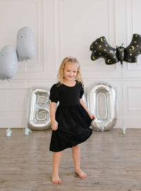 Puff Dress in Midnight