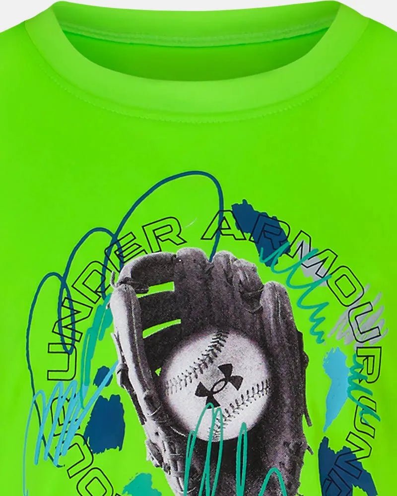 UA Tech Curve Ball SS Hyper Green - Baby Biz