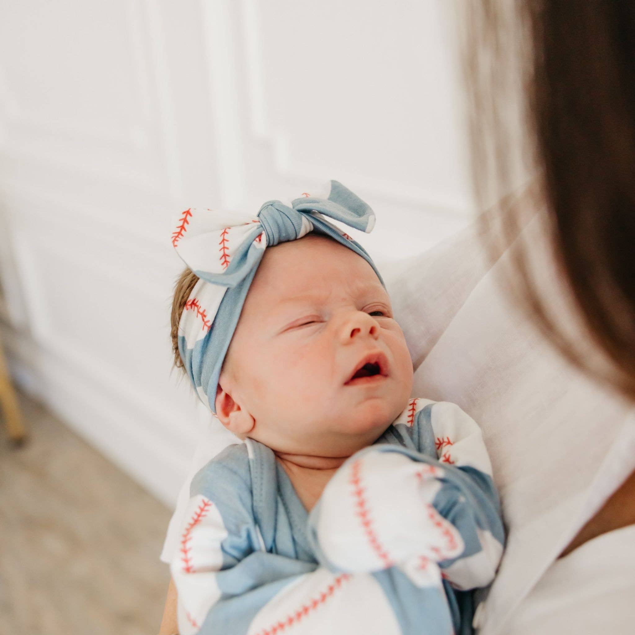 Copper Pearl Knit Headband Bow | Slugger