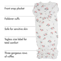 Ruffle Gown © - Roses White