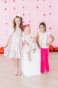 Mila & Rose Rosebud Bows Smocked Ruffle Dress