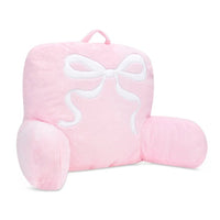 Iscream Pink Ribbon Bow Fur Lounge Pillow - Baby Biz
