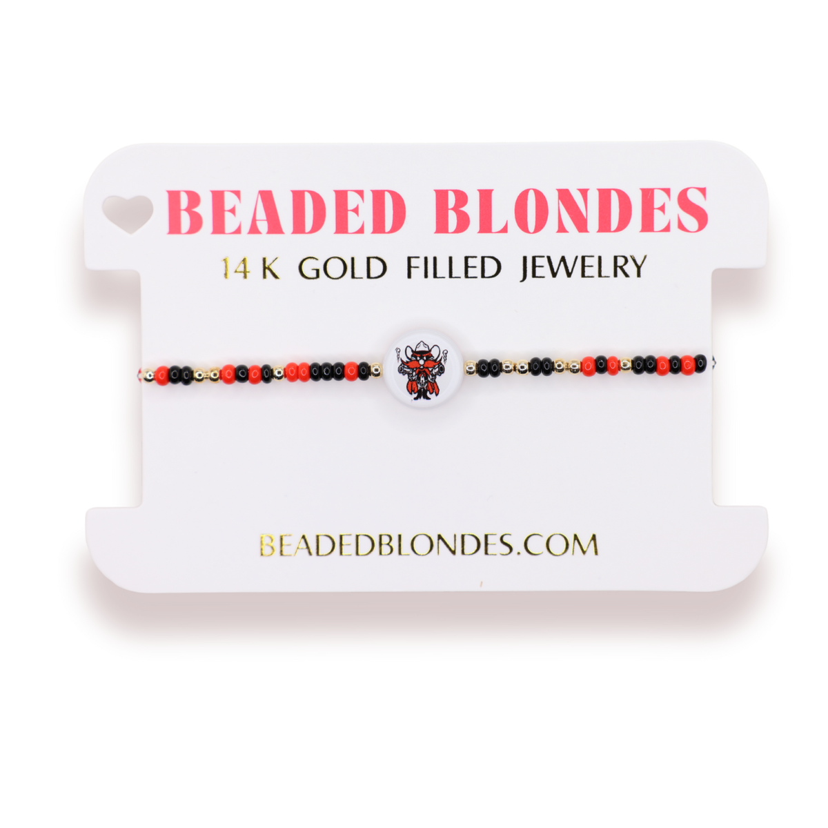 Texas Tech Logo Flip Bracelet on Color