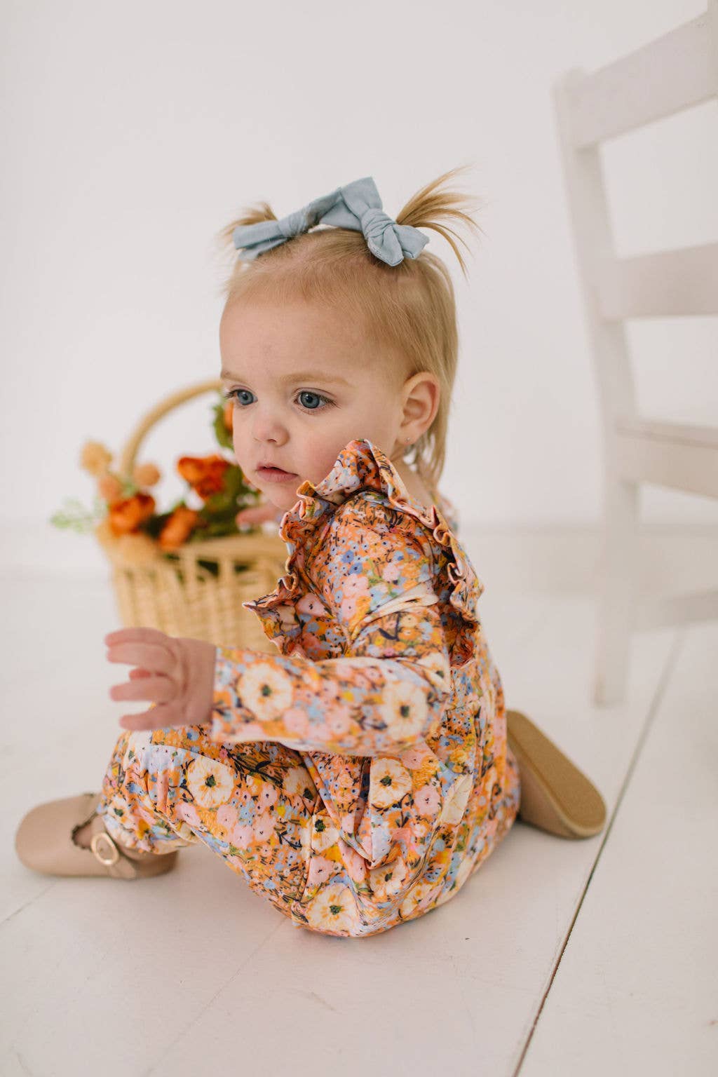 Mabel Romper in Pumpkin Bouquet