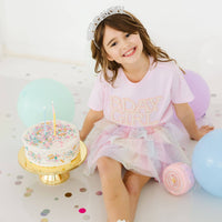 Pearl BDay Girl Patch Short Sleeve T-Shirt - Kids Clothing