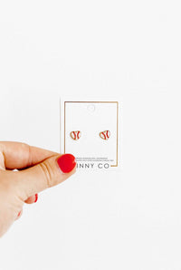 Screwback Stud Earrings - Baseball