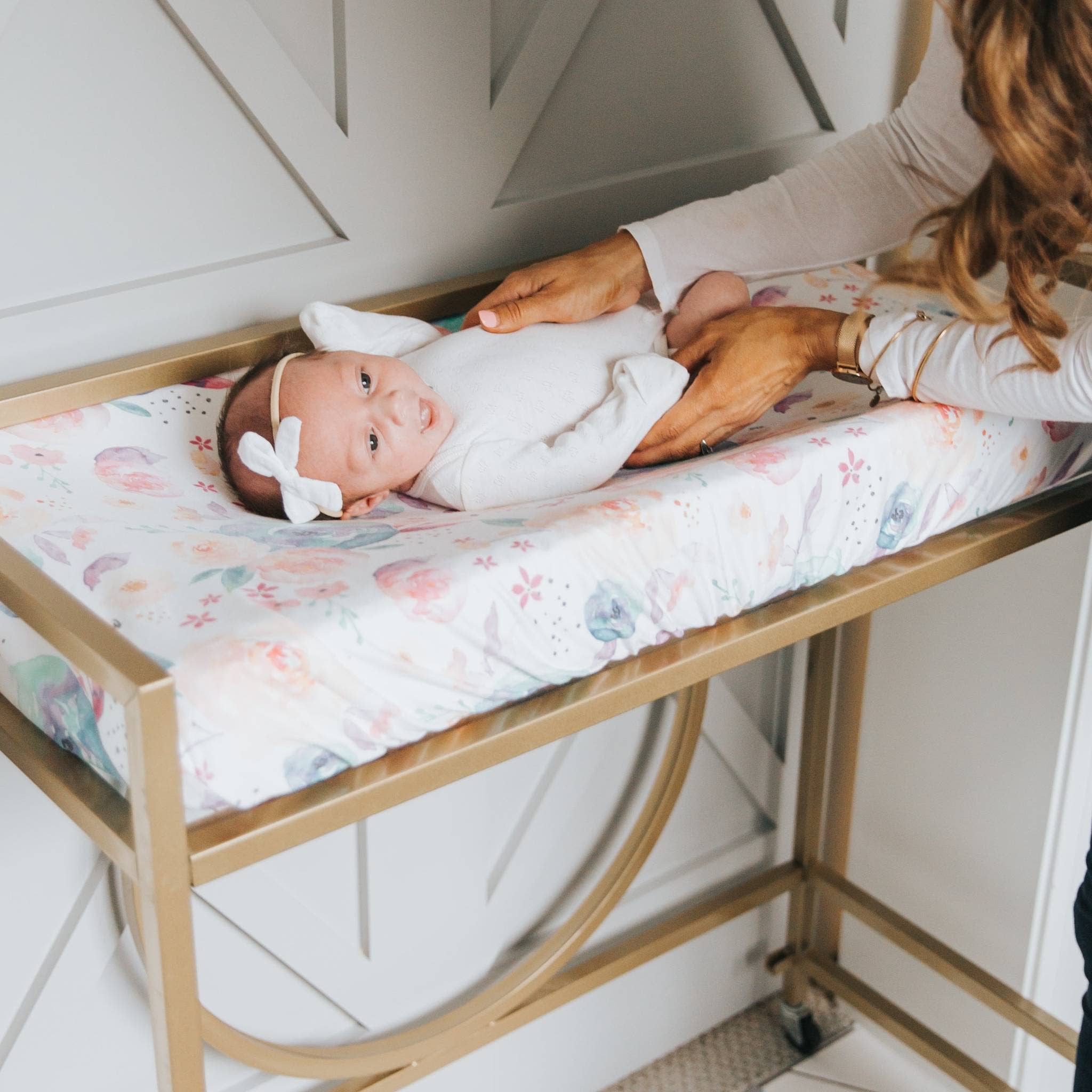 Copper Pearl Premium Knit Diaper Changing Pad Cover | Bloom