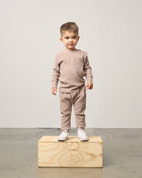 Long Sleeve Ribbed Tee - Mushroom