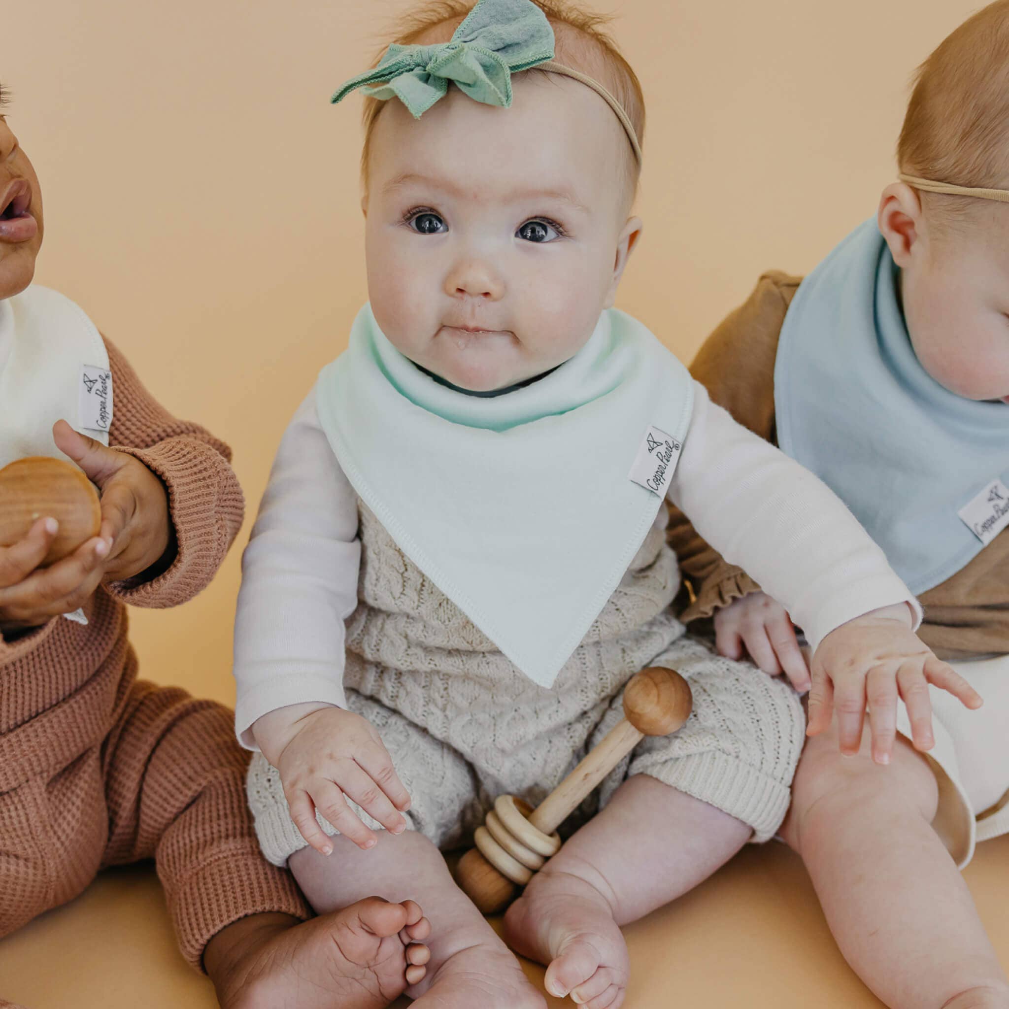 Copper Pearl Baby Bandana Bibs | Bennie
