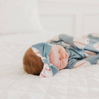 Copper Pearl Knit Headband Bow | Slugger