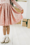 Gwendolyn Dress in Crushed Blush Velvet