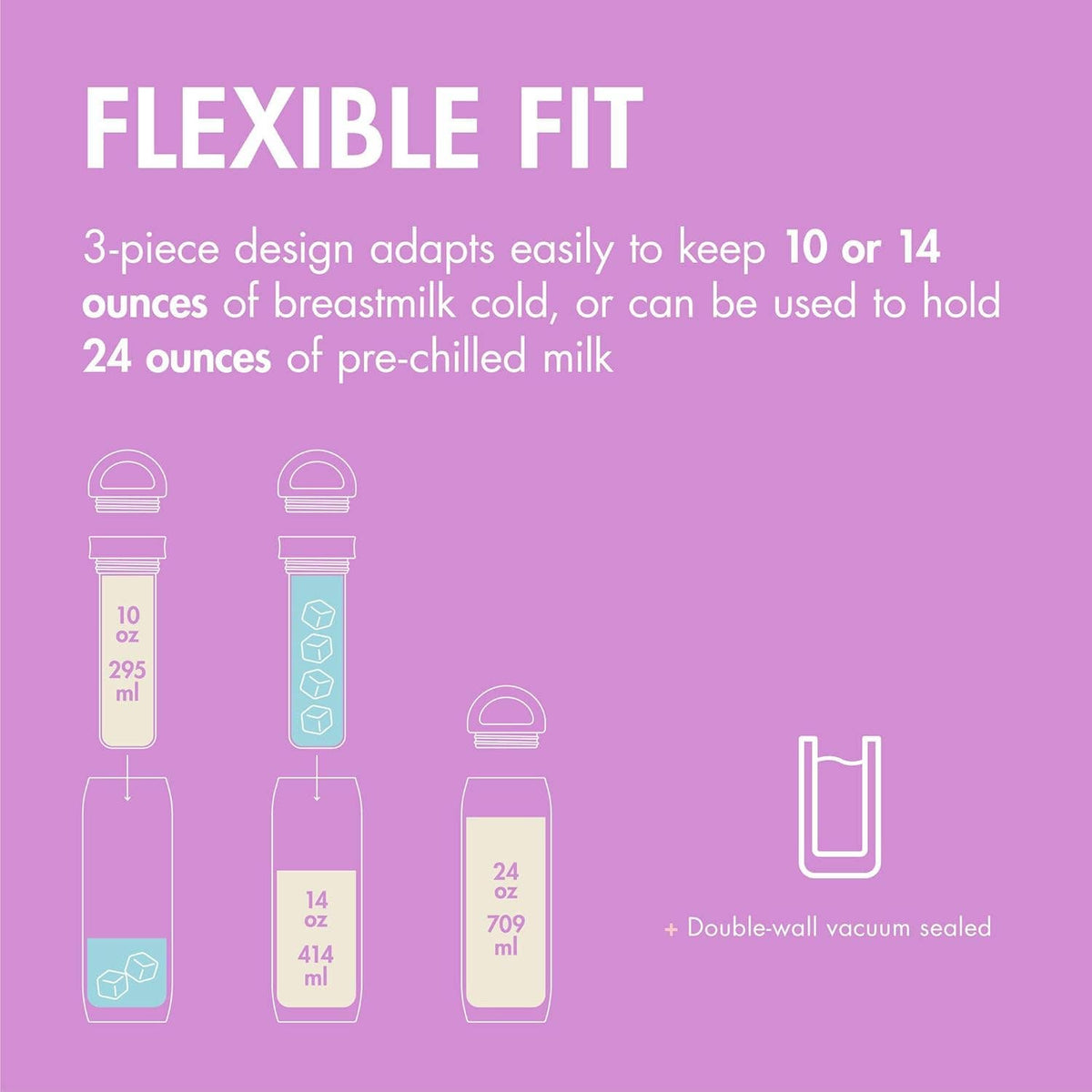 Boon Frosh Portable Breast Milk Chiller 24 oz - Purple