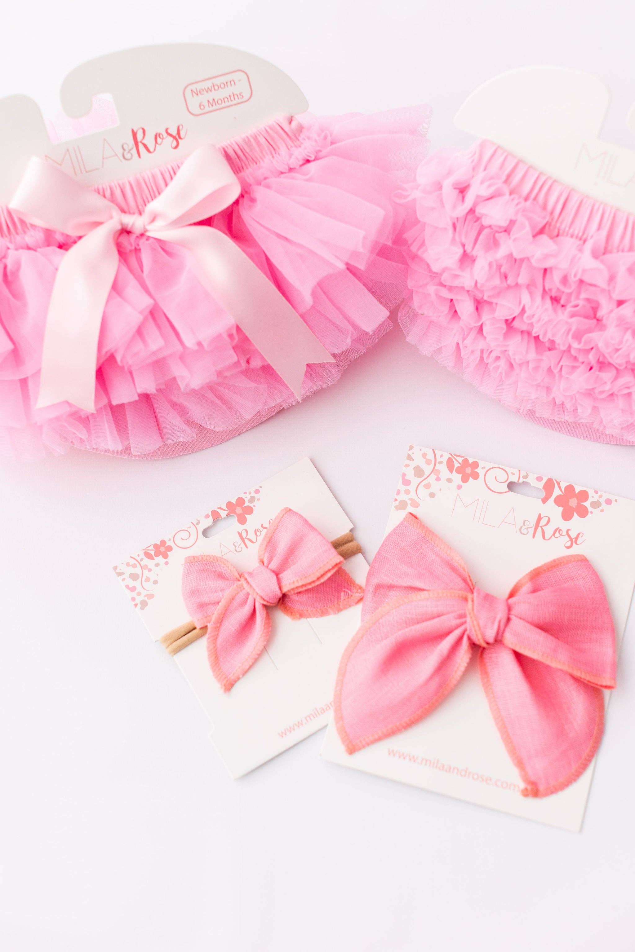 Pink Ruffle Tutu Bloomer: Newborn-6 Months