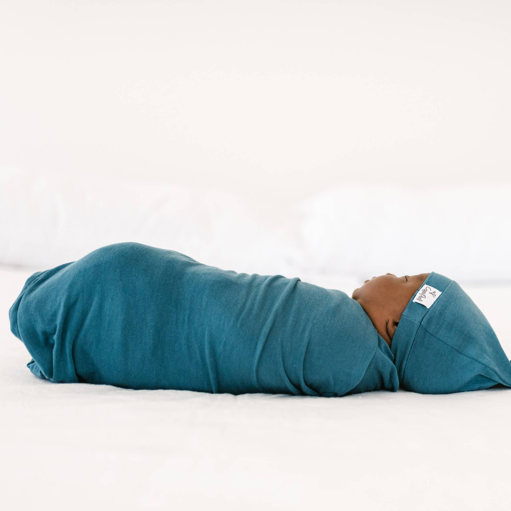 Copper Pearl Knit Swaddle Blanket | Steel