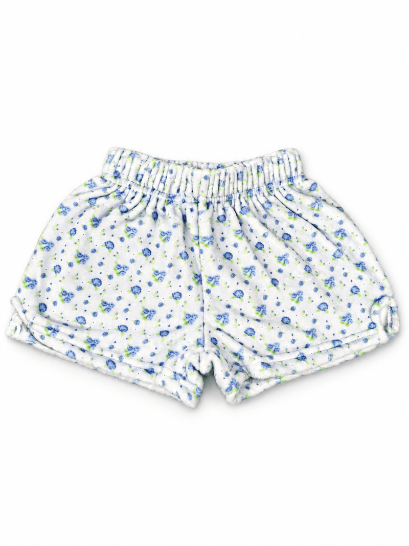 Iscream Blue Ditsy Plush Shorts - Baby Biz