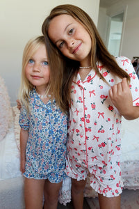 In My Jammers Lily Floral Kids Button Up Short Set