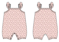 Flutter Sleeve Romper - Cowhide Boots: Cowhide Boots