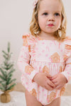 Leah Romper in Gingerbread | Baby Bubble