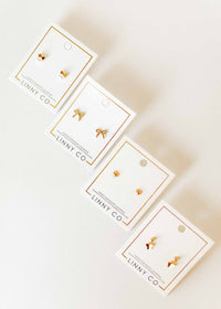 Screwback Stud Earrings - Sadie - Gold