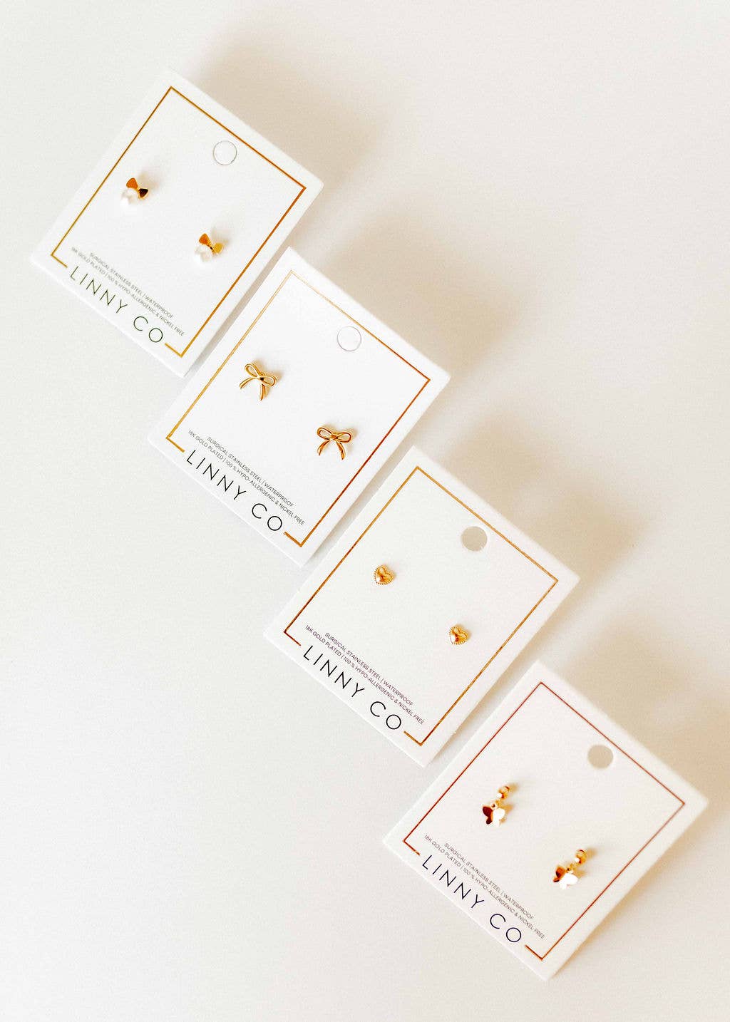 Screwback Stud Earrings - Sadie - Gold