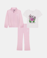 UA 3Pc Full-Zip Pant Set | Prime Pink