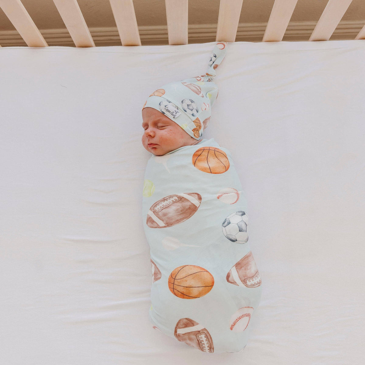 Knit Swaddle Blanket - Sports Medley