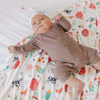 Copper Pearl Knit Swaddle Blanket | Farmstead