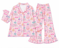 In My Jammers Birthday Girl Girls' Long Sleeve Ruffle Flare Set - Baby Biz