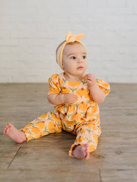 Ollie Jay Puffed Rosie Romper in Sunflower