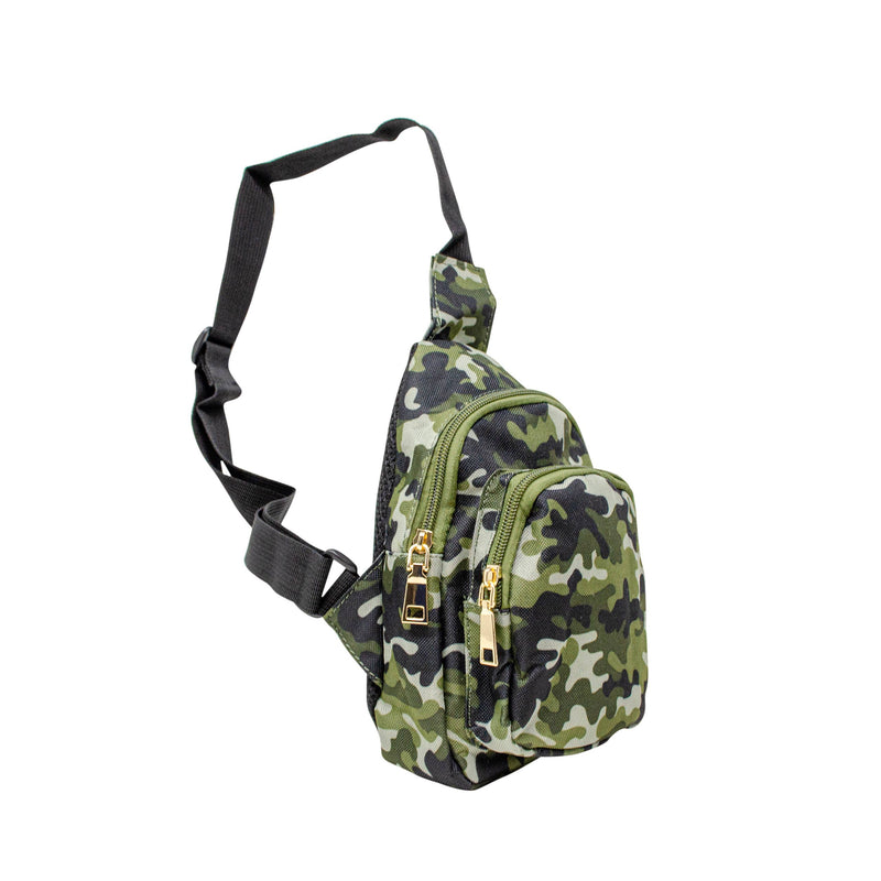 Boys Crossbody Sling Bag: Jungle Camo