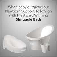 Shnuggle Newborn Baby Bath Support | Ergonomic, Non-Slip & Quick-Dry | From 0-6 months