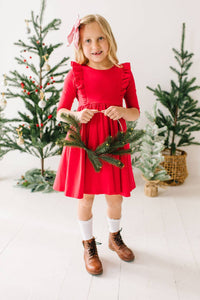 Adelisa Dress in Scarlet