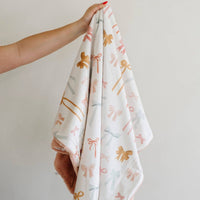 MINKY/LUSH RECEIVING BLANKETS: Bows