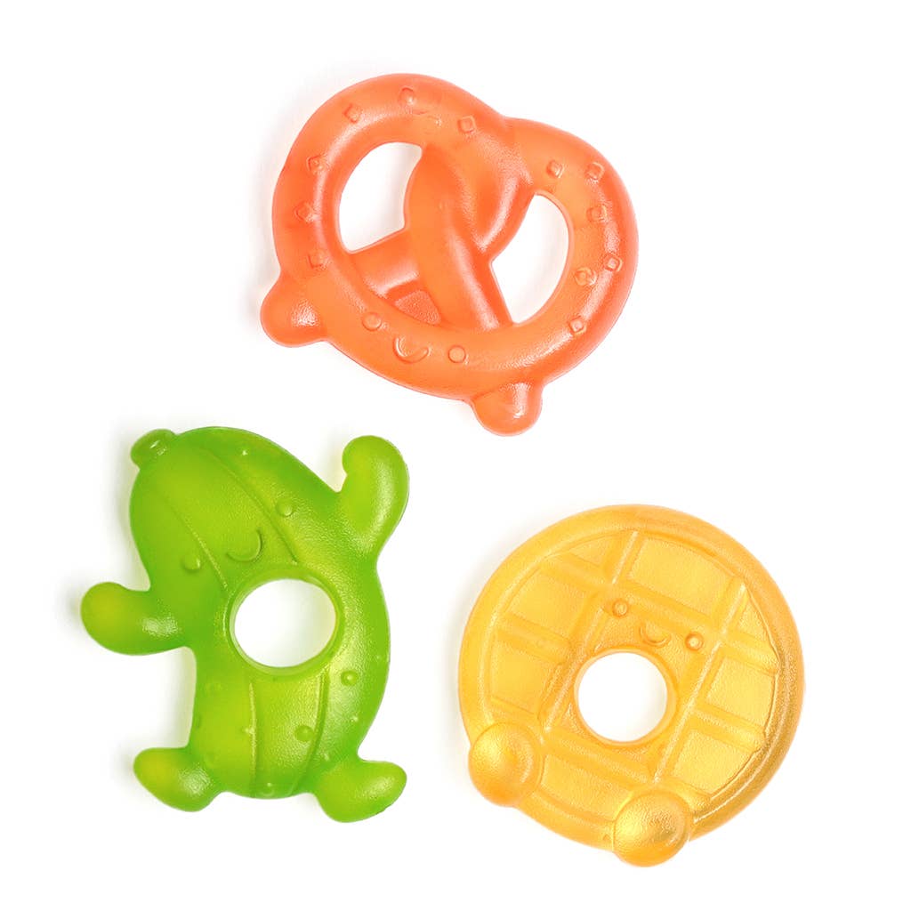 Cutie Coolers™ Water Filled Teethers (3-pack): Silly Foods
