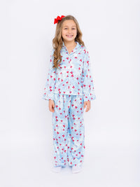 Preppy Goose Disco Cherries Long Sleeve Pajama Pant Set
