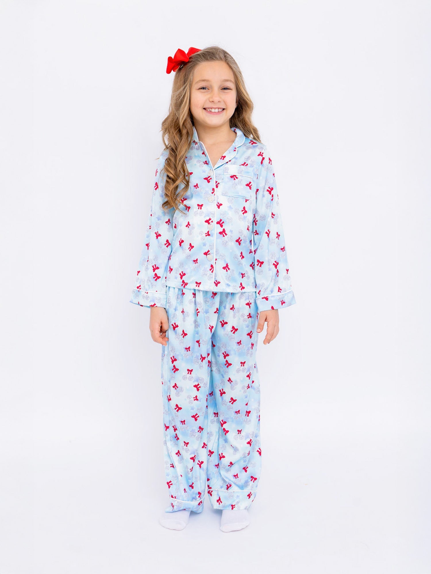 Preppy Goose Disco Cherries Long Sleeve Pajama Pant Set