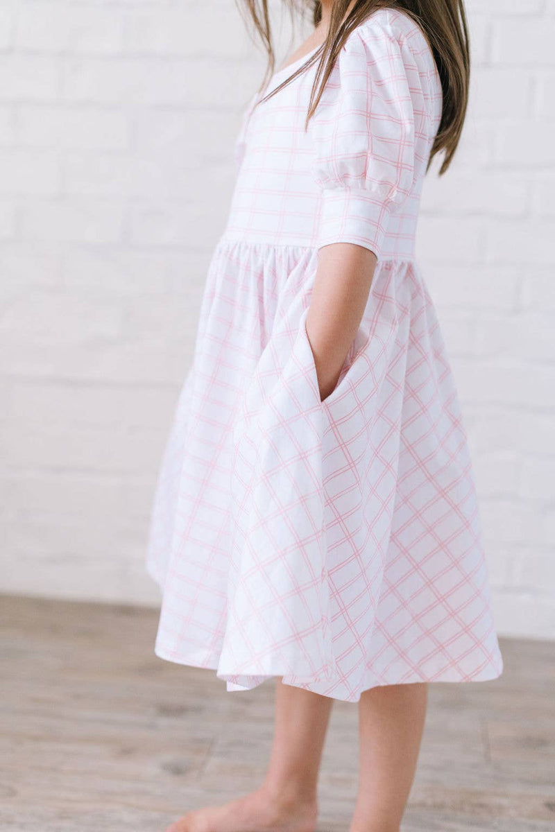 Puff Dress in Pink Picnic | Pocket Twirl Dress