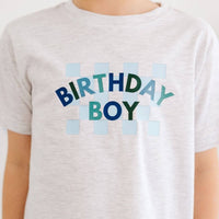Birthday Boy Checker Short Sleeve T-Shirt - Boys Clothing