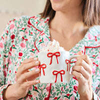 Mary Square Sculpted Mug | Peppermint Twist