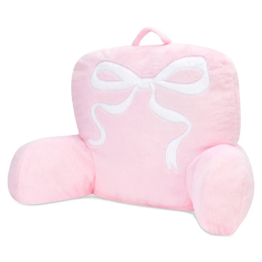Iscream Pink Ribbon Bow Fur Lounge Pillow - Baby Biz