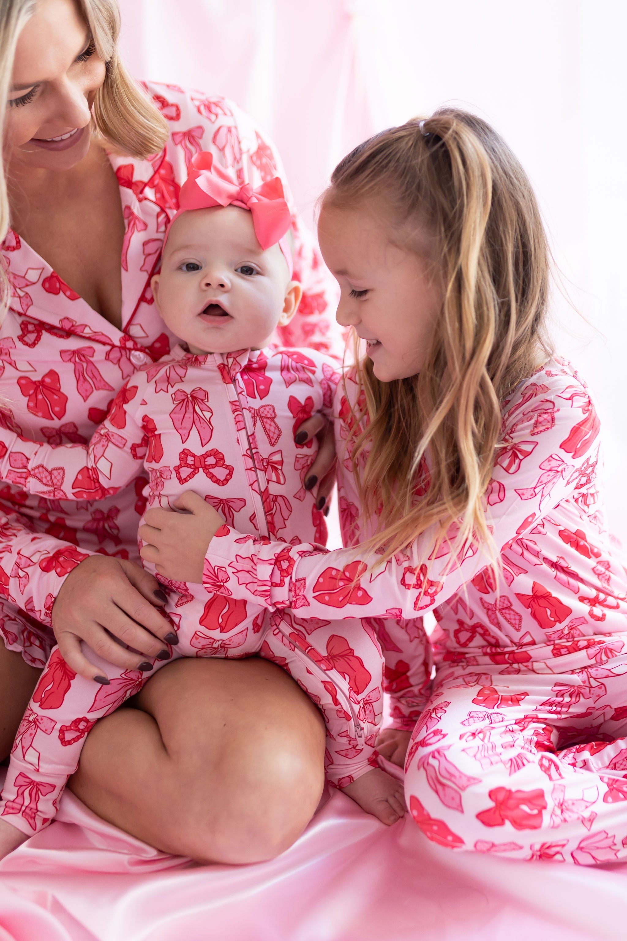 In My Jammers Valentine's Bow Zipper Romper