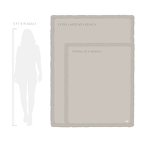 HOLIDAY DOUBLE RUCHED FAUX FUR THROW BLANKETS