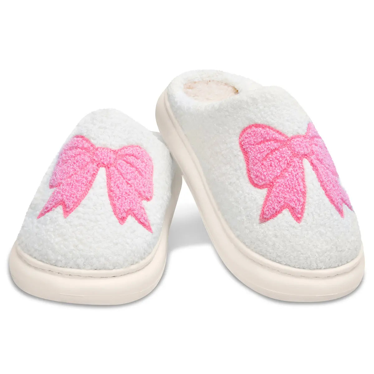 Iscream White Cozy Bows Slippers