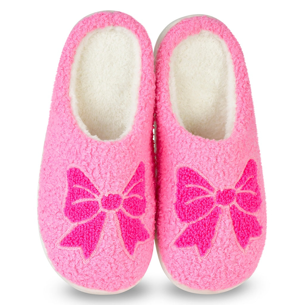 Iscream Pink Cozy Bows Slippers