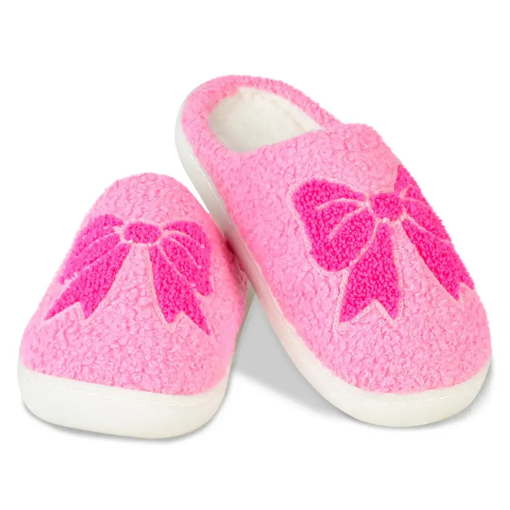 Iscream Pink Cozy Bows Slippers