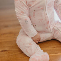 Copper PearlZip-Up Footie Pajama | Adelia