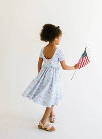 Classic Twirl in Blue Flags